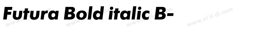 Futura Bold italic B字体转换